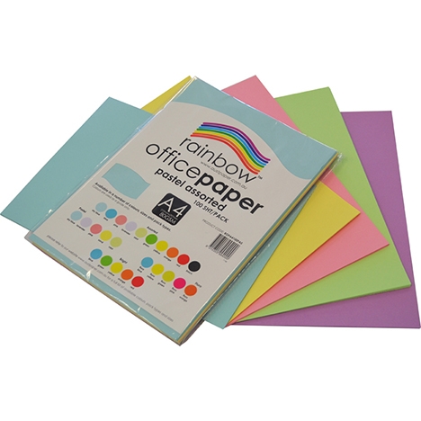 Rainbow Office Paper A4 100 Sheets