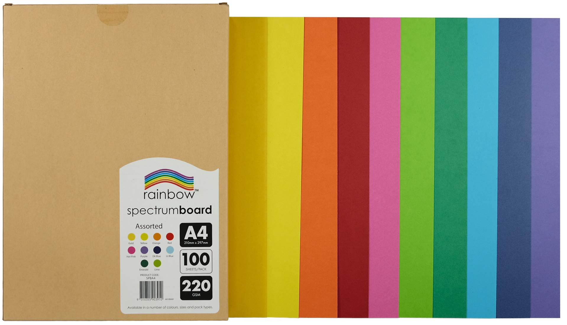 Spectrum Board 220gsm  A4 100 Sheets